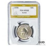 1936 Norfolk Half Dollar PGA MS68