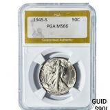 1945-S Walking Liberty Half Dollar PGA MS66
