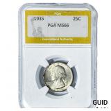 1935 Washington Silver Quarter PGA MS66