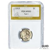 1913 Buffalo Nickel PGA MS65 Type 1