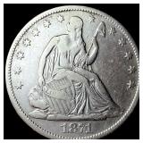1871-S Silver Half Dollar CLOSELY UNCIRCULATED