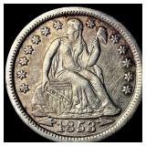 1853 Arrows Seated Liberty Dime CHOICE BU