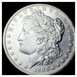 1884-S Silver Morgan Dollar CHOICE AU