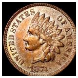 1874 Indian Head Cent CLOSELY UNCIRCULATED