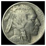 1918-S Buffalo Nickel CHOICE AU