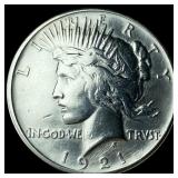 1921 Silver High Relief Peace Dollar  UNCIRCULATE