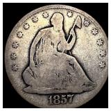 1857 Seated Liberty Half Dollar NICELY CIRCULATED