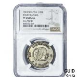 1865 Bolivia Silver 1/2 Milgarejo NGC VF Details