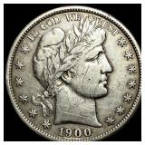 1900-S Silver Barber Half Dollar NEARLY UNCIRCULAT