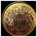 1864 Bronze Two-Cent Piece UNCIRCULATED
