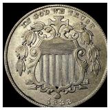 1883 Shield Nickel NEARLY UNCIRCULATED