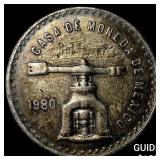 1980 Mexico Silver Scales Onza HIGH GRADE