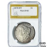 1878 8TF Morgan Silver Dollar PGA XF40