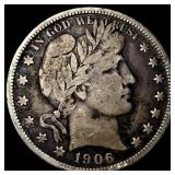 1906-D Silver Barber Half Dollar LIGHTLY CIRCULATE