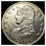 1834 Capped Bust Half Dollar NEARLY UNCIRCULATED