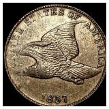 1857 Flying Eagle Cent CHOICE AU