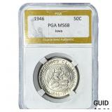 1946 Iowa Half Dollar PGA MS68