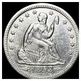1853 Arrows Seated Liberty Quarter UNCIRCULATED