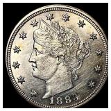 1883 Liberty Head Nickel No Cents GEM BU