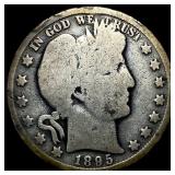 1895-O Silver Barber Half Dollar NICELY CIRCULATED