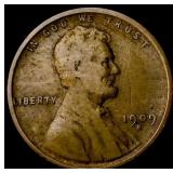 1909-S Lincoln Wheat Cent LIGHTLY CIRCULATED