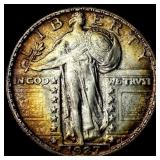 1927-S Silver Standing Liberty Quarter CHOICE AU