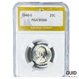 1946-S Washington Silver Quarter PGA MS66