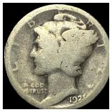 1921 Silver Mercury Dime LIGHTLY CIRCULATED