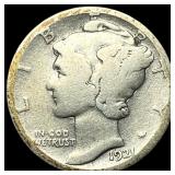 1921 Silver Mercury Dime LIGHTLY CIRCULATED