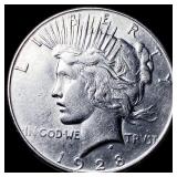 1928 Silver Peace Dollar CLOSELY UNCIRCULATED