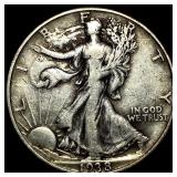 1938-D Silver Walking Liberty Half Dollar CLOSELY