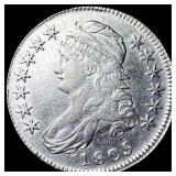 1809 Silver Capped Bust Half Dollar CLOSELY UNCIRC