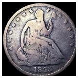 1843-O Silver Half Dollar LIGHTLY CIRCULATED