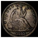 1843 Seated Liberty Half Dollar CHOICE AU