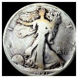 1921-S Silver Walking Liberty Half Dollar LIGHTLY