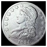 1834 Capped Bust Half Dollar LIGHTLY CIRCULATED