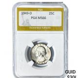 1949-D Washington Silver Quarter PGA MS66