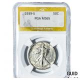1939-S Walking Liberty Half Dollar PGA MS65