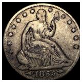 1855-O Silver Half Dollar ABOUT UNCIRCULATED