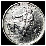 1925 Silver Stone Mountain Half Dollar NEARLY UNCI