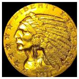 1911 Indian Head Half Eagle $5 Gold CHOICE AU