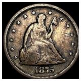 1875-S Silver Twenty Cent Piece LIGHTLY CIRCULATED