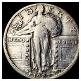 1927-S Silver Standing Liberty Quarter CLOSELY UNC