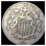 1872 Shield Nickel NEARLY UNCIRCULATED