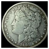 1901 Morgan Silver Dollar NEARLY UNCIRCULATED