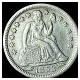 1853 Arrows Silver Seated Liberty Dime ABOUT  UNC