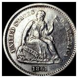 1861 Silver Half Dime UNCIRCULATED