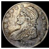 1834 Capped Bust Half Dollar NEARLY UNCIRCULATED
