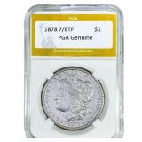 1878 7/8TF Morgan Silver Dollar PGA Genuine