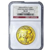 2006 $50 Gold American Buffalo 1oz NGC MS69